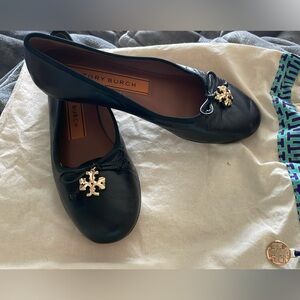 Tory Burch Black Ballet Flats with dust bag